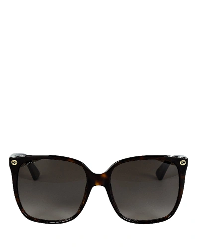 Gucci Oversized Square Sunglasses In Black