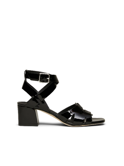 M. Gemi The M 55mm Sandal In Black Patent