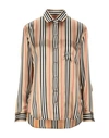 Burberry Icon Oversized Shirt In Khaki