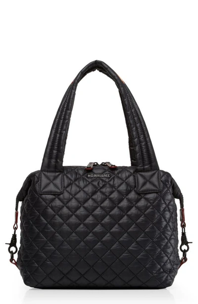 Mz Wallace 'medium Sutton' Quilted Oxford Nylon Shoulder Tote In Black