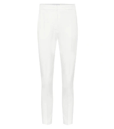 Max Mara Pegno High-rise Slim Jersey Pants In White