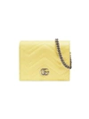 Gucci Gg Marmont Mini Bag Wallet In Yellow