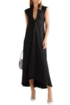 VICTORIA BECKHAM OPEN-BACK GATHERED CADY MIDI DRESS,3074457345621637282