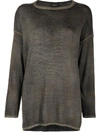 AVANT TOI FADED-EFFECT KNITTED TOP