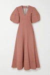 LEE MATHEWS Queenie linen and cotton-blend maxi dress