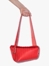 VENCZEL RED AERA S STRIPE LEATHER SHOULDER BAG,AERASTRIPEL051929K14732813