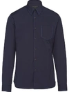 PRADA CONTRAST TOPSTITCHING SHIRT