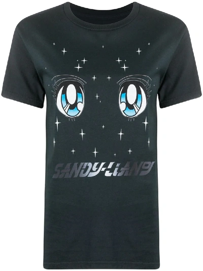 Sandy Liang Comf Logo T-shirt In Black