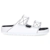 Proenza Schouler + Birkenstock Arizona Topstitched Glossed-leather Sandals