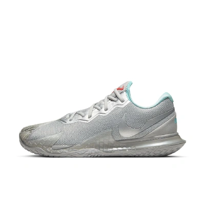 Nike Court Air Zoom Vapor Cage 4 Mens Hard Court Tennis Shoe In Silver