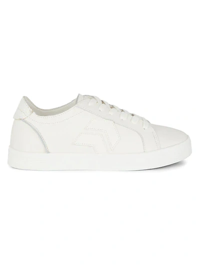Dolce Vita York Lace-up Platform Trainer In White Leather