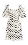 FAITHFULL THE BRAND ILARIA POLKA DOT CREPE MINI DRESS,804969