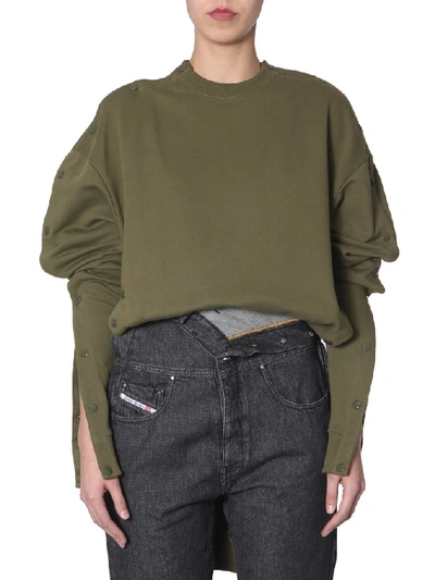 Diesel Red Tag Sweatshirt In Collab With Glenn Martens Unisex In Green