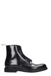 COMMON PROJECTS STANDARD COMBAT COMBAT BOOTS IN BLACK LEATHER,11385276