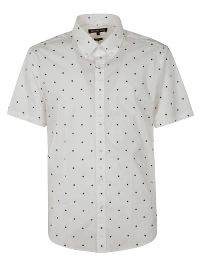 Michael Kors Dotted Print Short-sleeve Shirt In White