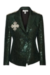 NADYA SHAH ADA EMERALD GREEN BLAZER