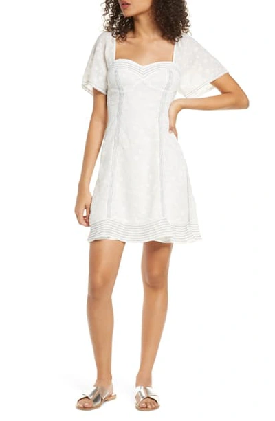 Foxiedox Blanche Fit & Flare Minidress In Marshmallow
