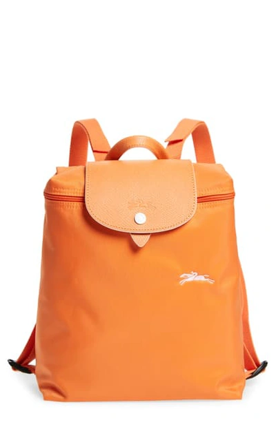 Longchamp Le Pliage Club Backpack In Orange