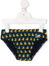 Mc2 Saint Barth Billy Ducky-print Swimming Trunks In Blue