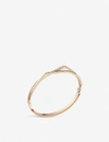 Repossi Women's Antifer 18k Rose Gold & Pavé Diamond 2-row Bangle Bracelet In Pink Gold 18k