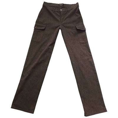 Pre-owned Guess Trousers In Grey