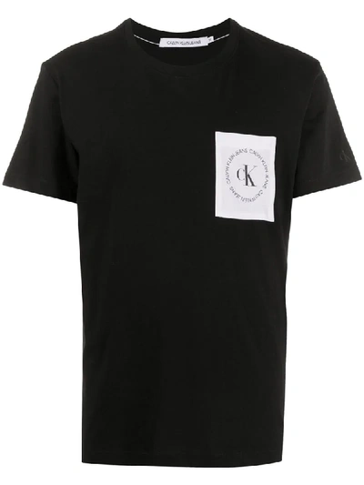 Calvin Klein Jeans Est.1978 T-shirt Mit Aufgesetzter Tasche In Black