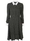 PAULE KA POLKA DOT POINTED COLLAR SHIRT DRESS