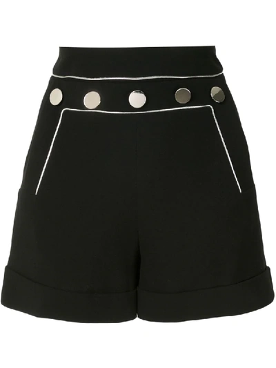 Paule Ka High Rise Shorts In Black