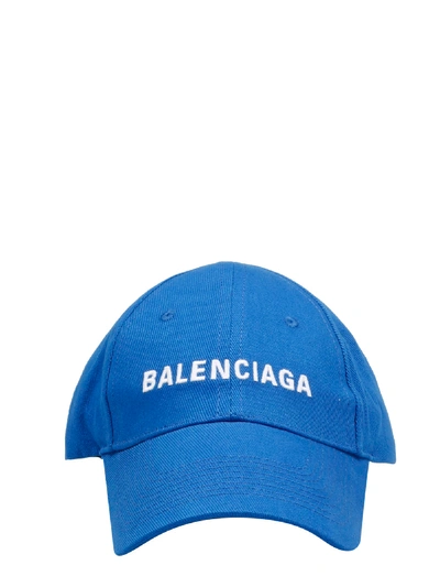 Balenciaga 蓝色徽标棒球帽 In 4277 Sap/wh