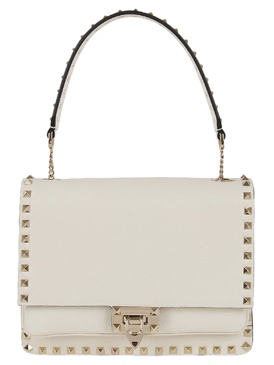 Valentino Garavani Shoulder Bag Rockstud In Bianco