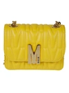 MOSCHINO LOGO PLAQUE QUILTED SHOULDER BAG,11385484