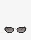 Miu Miu Délice Tortoiseshell Oval-frame Sunglasses