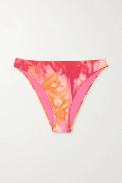 Versace Tie-dyed Bikini Briefs In Pink