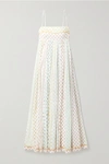 ZIMMERMANN BELLITUDE POLKA-DOT COTTON-VOILE MAXI DRESS