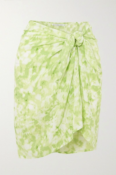 Faithfull The Brand + Net Sustain Tie-dyed Voile Pareo In Lime Green
