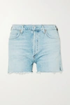 Citizen Of Humanity Marlow Distressed Organic Denim Shorts In Light Denim