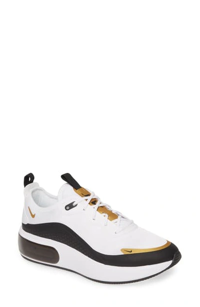 Nike Air Max Dia Sneaker In White/ Black/ Gold/ Platinum