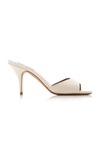 Tabitha Simmons Jude Leather Open-toe Mules In Ivory