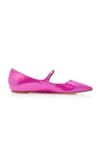TABITHA SIMMONS HERMIONE IRIDESCENT SNAKE-EFFECT LEATHER FLATS,781539