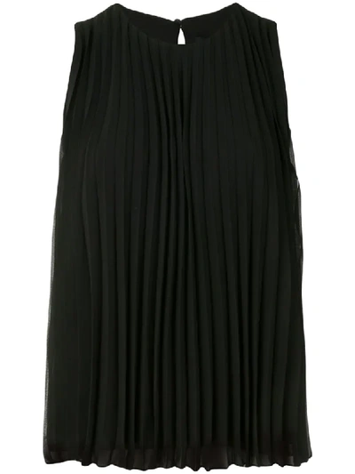 Paule Ka Pleated Waistcoat Top In Black