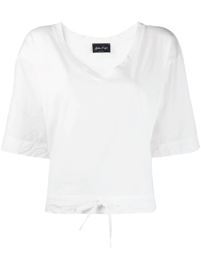 Andrea Ya'aqov Drawstring-hem T-shirt In White