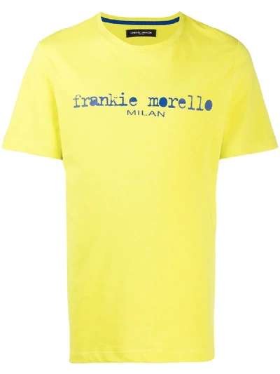 Frankie Morello Logo Stamp T-shirt In Yellow
