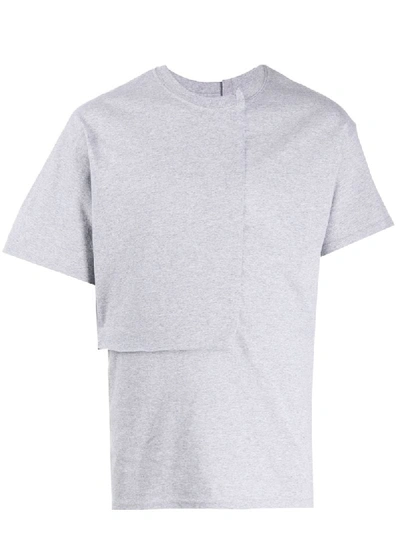 Corelate Layered Panel T-shirt In Grey