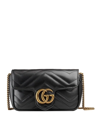 Gucci Gg Marmont Mini Crossbody Bag In Black
