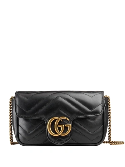 Gucci Mini Gg Marmont Cross Body Bag In Black