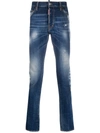 DSQUARED2 STENCILED-PRINT SKINNY JEANS