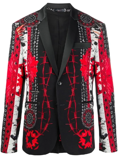 Philipp Plein Foulard Blazer In Black