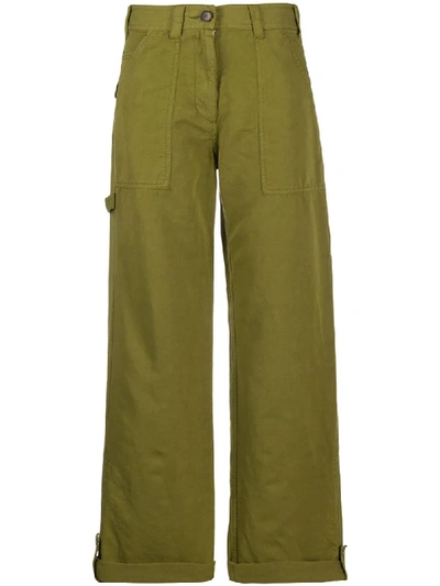 Ymc You Must Create Wide Leg Trousers In Green