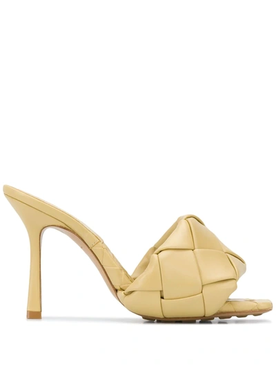 Bottega Veneta Bv Lido Beige Leather Sandals In Brown