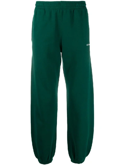 Off-white Arrows Print Track Trousers In Green
